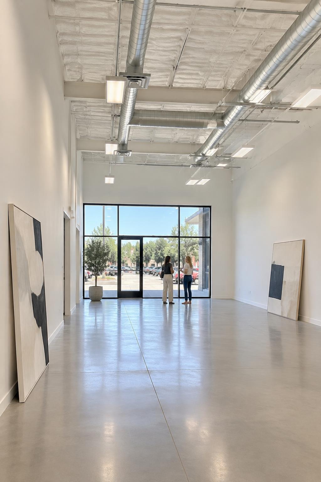 Representative rendering of a finished whitebox retail interior